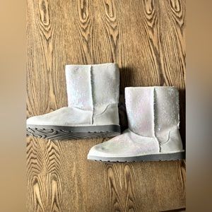 Sequin Cream Boots